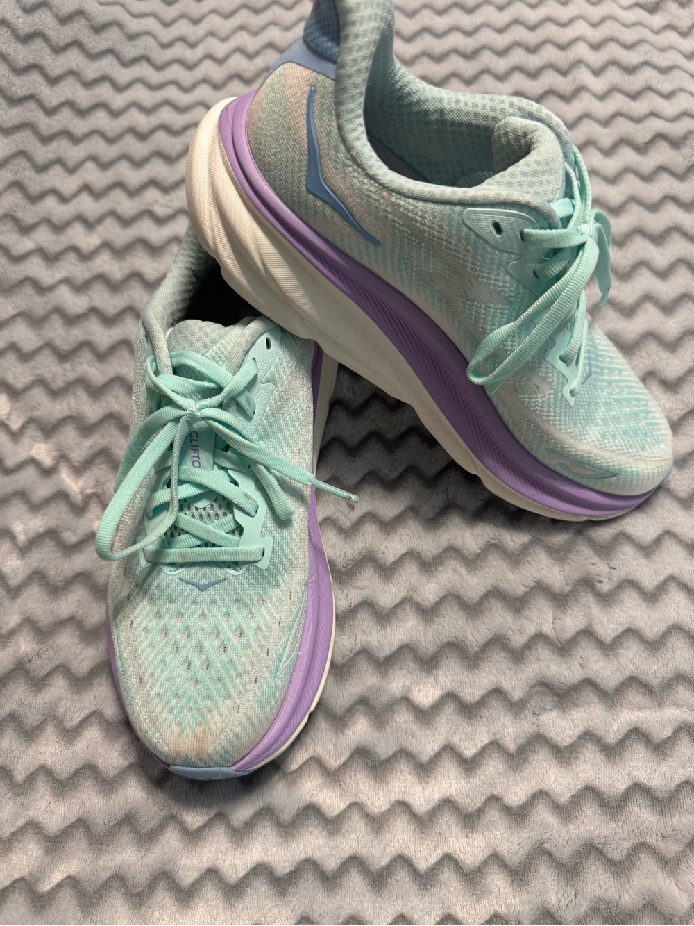 Hoka Women's Mint Green & Lavender Athletic Running Shoes